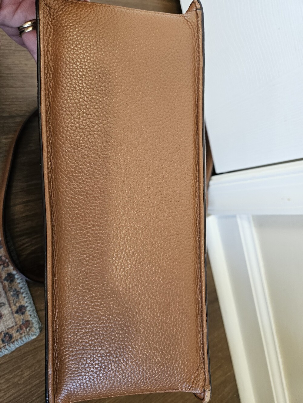 kate spade Brown Pebbled Leather Satchel with Gold-Tone Hardware - Picture 7 of 9
